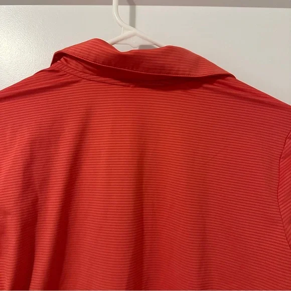 Nike Coral Pink Striped Long Sleeve Golf Polo Size XS Women’s - Picture 7 of 9